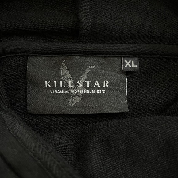 KILLSTAR Grannus Hoodie Sz XL Black Oversized Paneled Mask Goth Occult Edgy Punk - Picture 8 of 14